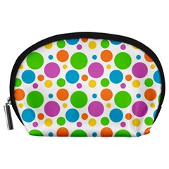 Polka-dot-callor Accessory Pouch (large) by nate14shop
