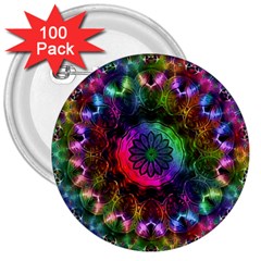 Pride Mandala 3  Buttons (100 Pack)  by MRNStudios