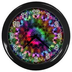 Pride Mandala Wall Clock (black) by MRNStudios