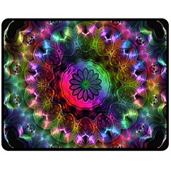 Pride Mandala Double Sided Fleece Blanket (medium)  by MRNStudios