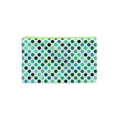 Polka-dot-green Cosmetic Bag (xs) by nate14shop