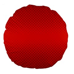 Polkadot-redfull Large 18  Premium Flano Round Cushions