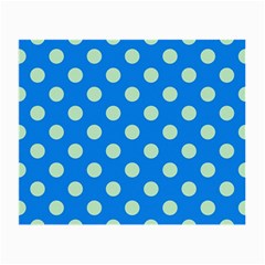 Polka-dots-blue Small Glasses Cloth (2 Sides) by nate14shop