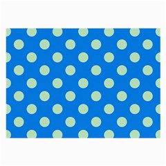 Polka-dots-blue Large Glasses Cloth by nate14shop