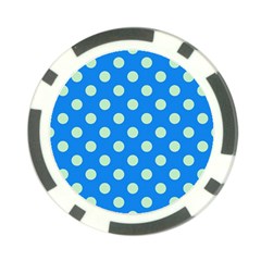 Polka-dots-blue Poker Chip Card Guard (10 Pack)