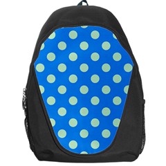 Polka-dots-blue Backpack Bag by nate14shop