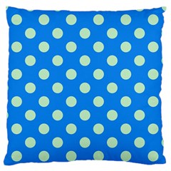 Polka-dots-blue Large Flano Cushion Case (two Sides)