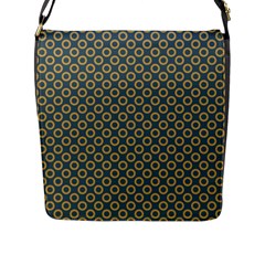 Polka-dots-gray Flap Closure Messenger Bag (l) by nate14shop