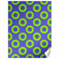 Polka-dots-green-blue Canvas 36  X 48  by nate14shop