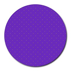 Polka-dots-lilac Round Mousepads by nate14shop