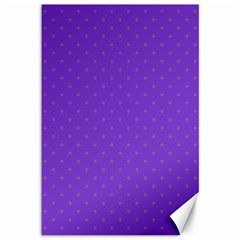 Polka-dots-lilac Canvas 12  X 18  by nate14shop