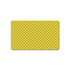 Polka-dots-light Yellow Magnet (name Card) by nate14shop