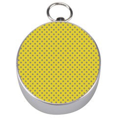 Polka-dots-light Yellow Silver Compasses by nate14shop