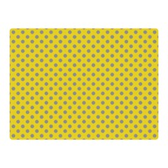 Polka-dots-light Yellow Double Sided Flano Blanket (mini)  by nate14shop