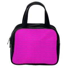 Polkadots-pink Classic Handbag (one Side) by nate14shop