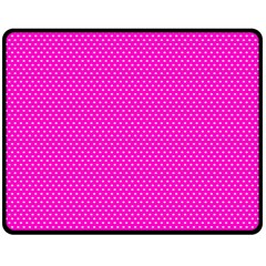 Polkadots-pink Double Sided Fleece Blanket (medium)  by nate14shop