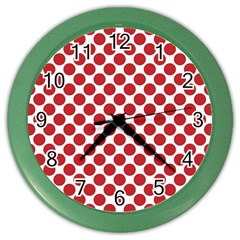 Polka-dots-polkared Color Wall Clock