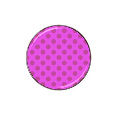 Polka-dots-purple Hat Clip Ball Marker by nate14shop