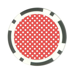 Polka-dots-red Poker Chip Card Guard (10 Pack)