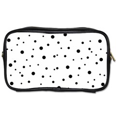 Polkadots-white Toiletries Bag (Two Sides)