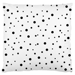 Polkadots-white Large Flano Cushion Case (two Sides) by nate14shop