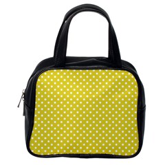 Polka-dots-yellow Classic Handbag (one Side) by nate14shop