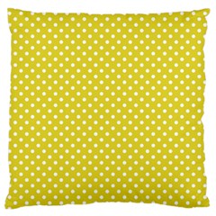 Polka-dots-yellow Standard Flano Cushion Case (two Sides) by nate14shop