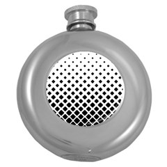 Square-background Round Hip Flask (5 Oz) by nate14shop