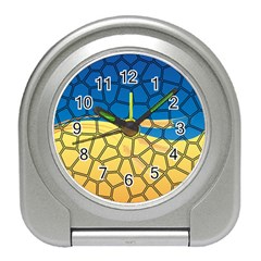 Combo Blue Yellow Travel Alarm Clock by nate14shop