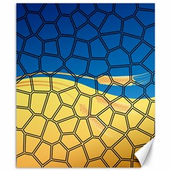 Combo Blue Yellow Canvas 8  X 10  by nate14shop