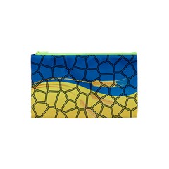 Combo Blue Yellow Cosmetic Bag (xs) by nate14shop