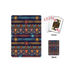 Bohemian-ethnic-seamless-pattern-with-tribal-stripes Playing Cards Single Design (mini)