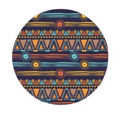 Bohemian-ethnic-seamless-pattern-with-tribal-stripes Mini Round Pill Box (pack Of 5) by Wegoenart