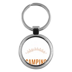 I Love Camping Key Chain (round)