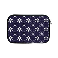 White Blue Floral Pattern Apple Ipad Mini Zipper Cases by designsbymallika