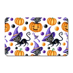 Halloween Cat Pattern Magnet (rectangular) by designsbymallika