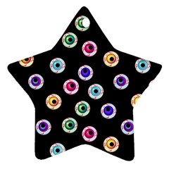 Eye Halloween Pattern Ornament (star) by designsbymallika