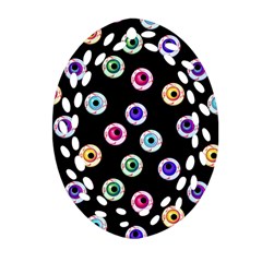 Eye Halloween Pattern Ornament (oval Filigree) by designsbymallika