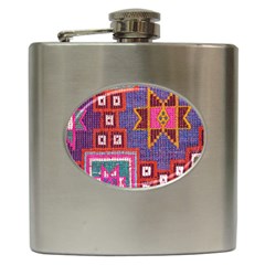 Abstrac-carpet Hip Flask (6 Oz) by nate14shop