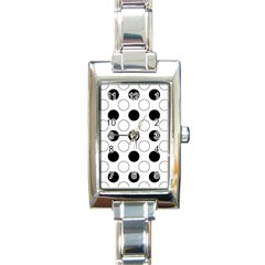 Abstract-polkadot 03 Rectangle Italian Charm Watch