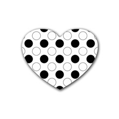 Abstract-polkadot 03 Rubber Heart Coaster (4 Pack) by nate14shop