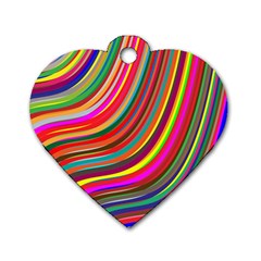 Abstract-calorfull Dog Tag Heart (one Side) by nate14shop