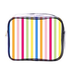 Stripes-lines-calorfull Mini Toiletries Bag (one Side) by nate14shop