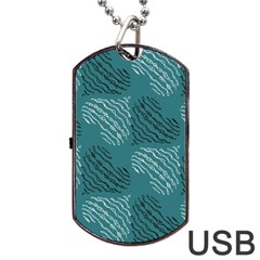 Seamless-pattern Dog Tag Usb Flash (one Side) by nate14shop