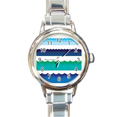 Water-border Round Italian Charm Watch