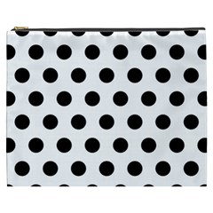 Polkadots White Cosmetic Bag (xxxl) by nate14shop