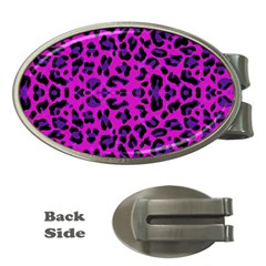 Pattern-tiger-purple Money Clips (Oval) 