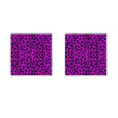 Pattern-tiger-purple Cufflinks (square) by nate14shop