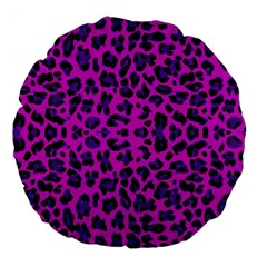 Pattern-tiger-purple Large 18  Premium Flano Round Cushions
