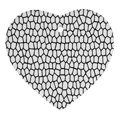 Mosaic Heart Ornament (two Sides) by nate14shop